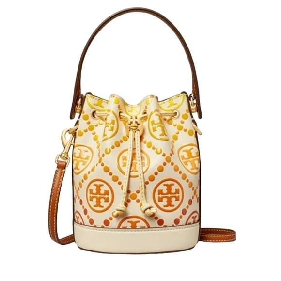 Tory Burch T Monogram Degrade Mini Bucket Bag - Picture 1 of 16